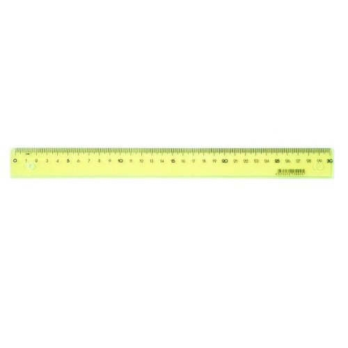 Линейка Attache "Bright Colours" 30 см, пластиковая, жёлтая