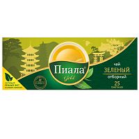 Чай Пиала Gold, зелёный, 25 пакетиков