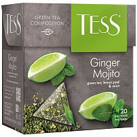 Чай Tess "Ginger Mojito", зелёный, 20 пирамидок