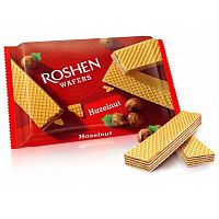 Вафли Roshen "Wafers", с ореховой начинкой, 72 гр