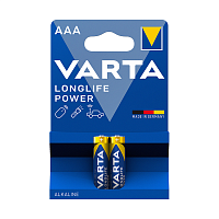 Батарейки Varta "Longlife Power" ААА (LR03) алкалиновые, 2 штуки в блистере