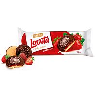 Печенье сдобное Roshen "Lovita Jelly Cookies", c желейной начинкой со вкусом клубники, 135 гр