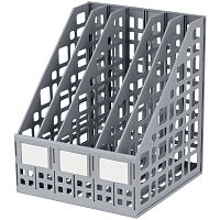 Лоток вертикальный СТАММ, 5 отделений, серый