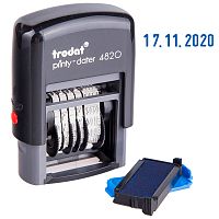 Датер Trodat 4820 Bank, размер клише 22х4 мм, 4 мм, пластик