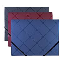 Папка на резинке DELI "Cube", A4 пластиковая, ассорти