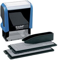 Штамп самонаборный Trodat 4912/DB, 4 стр., 2 кассы, пластик, 47х18мм