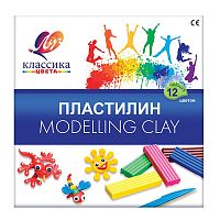 Пластилин Луч "Классика", 12 цветов, 240 гр, со стеком